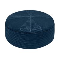 Topi Kufi Islami Biru Royal untuk Pria, Topi Sholat Struktur Kaku, Penutup Kepala Muslim, Warna Cerah, Topi Namaz