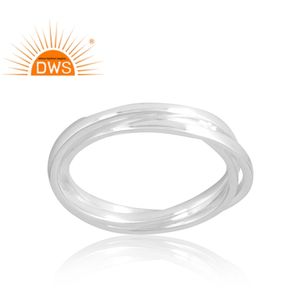 Anillo de banda de plata esterlina más vendido, joyería de diseño personalizado para mujer, regalo para ella - Product Image 1