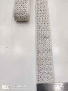 Rubans et dentelles en organza blanc de 1.5 pouces sur mesure conçus à la machine pour les robes de mariée - Product Image 6