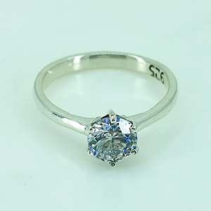 Navya <b>Craft</b> 925 Solid Sterling Silver Blue Topaz Handmade Women's <b>Ring</b> Sizes 4-13 18K Plating for Christmas Anniversary Birthday - Product Image 2