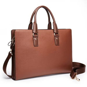 Porte-documents en cuir pour ordinateur portable, fermeture classique à poignée, protection pour le bureau, noir - Product Image 4