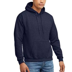Sweat-shirts en polaire épais sur mesure de haute qualité, surdimensionnés, lourds, sans cordons, imprimés en relief, couleur unie, pull-over - Product Image 6