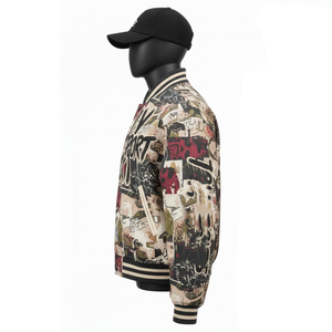 Chaqueta Universitaria para Mujer, Tela de Sarga de Poliéster GSM de Alta Calidad, Sensación Suave, Paneles Impresos, Logotipo Personalizado, Chaquetas Universitarias para Mujer - Product Image 3