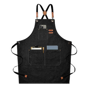 Durable New Retro Waterproof and Oil Proof Canvas <b>Aprons</b> Work <b>Apron</b> With Tool Pockets - Product Image 1