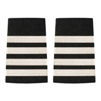 Épaulettes Cérémonielles OEM en Argent pour Pilotes de Ligne, Grades de Capitaine 1, 2, 3, 4, Barres de Grade en Tresse Française, Épaulettes de Grade pour Capitaine, Matre et Équipage
