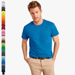 T-shirt pour homme en coton 100% imprimé sur mesure, de haute qualité, tricoté, coupe classique, impression de logo, motif uni, impression numérique, jersey - Product Image 1