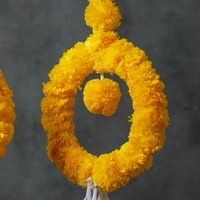 Dekorasi Pernikahan Ramah Lingkungan dari Karangan Bunga Marigold Buatan, Tuberose, dan Haldi, Kesan Elegan Suci, Buatan Tangan untuk Festival