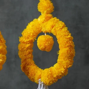 Haldi ที่เป็นมิตรต่อสิ่งแวดล้อมฉากหลังของดอกดาวเรืองเทียมหลอดไฟสำหรับตกแต่งพวงมาลัยดอกดาวเรืองงานฝีมืออันศักดิ์สิทธิ์ - Product Image 5