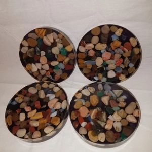 Posavasos de resina epoxi de madera de Acacia cuadrado ecológico para tazas de bebidas cerveza café té posavasos de resina - Product Image 5