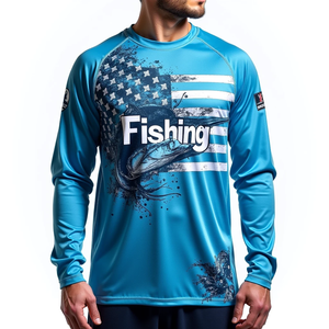 Obtenga una Camisa de Pesca Personalizada para Hombre de Manga Larga con Tela Transpirable de Secado Rápido y Protección UPF 50 para Actividades al Aire Libre - Product Image 6