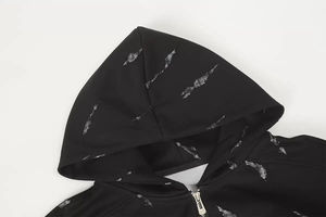 Sweat à capuche pour homme de haute qualité, nouveau design, fermeture éclair, 100% coton, respirant, séchage rapide, doublé, tricoté, tendance, vente chaude - Product Image 5