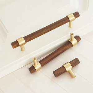 Poignée en bois de manguier porte d'armoire de cuisine poignée de traction de meubles en bois massif - Product Image 6