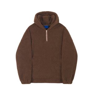 Manufacturer Custom 14 Zip Hoodies & Sweatshirts Lamb Wool Pullover Winter Thick Teddy <b>Sherpa</b> <b>Fleece</b> 500gsm Hoodie For <b>Men</b> - Product Image 2