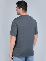 T-shirt en coton 100% tricoté à col rond et manches courtes pour homme, élégant, confortable, respirant, anti-boulochage, imprimé/uni
