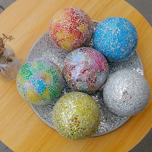 Esfera de vidrio de mosaico elegante, diseño creativo, bolas decorativas para el hogar, adornos de Metal dorado para decoración del hogar o regalo - Product Image 6