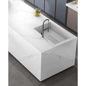 Encimeras de Porcelana y Piedra Natural para Baños y Cocinas, Mármol Carrara Calacata para Proyectos Hoteleros, Corte Prefabricado - Product Image 3
