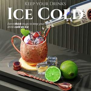 Mule de Moscou en métal de qualité supérieure de 550ml martelé en cuivre pur 100% avec poignée en métal avec logo personnalisé pour cadeaux - Product Image 6