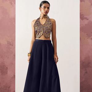 Alizeh - Lehenga Choli Premium de Alta Calidad, Moderno y Elegante, Estilo Tradicional, Lino Liso, Poliéster, Trabajo Manual, Secado Rápido, para Fiestas al Aire Libre - Product Image 1