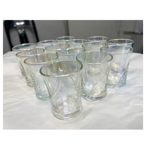 Vaso de chupito iridiscente con revestimiento brillante, mini vaso decorativo para bar, cristalería elegante con degradado de color - Product Image 2