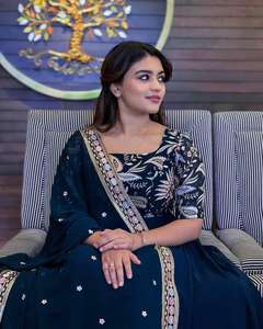 Nouveau Designer Collection Georgette Lourde Séquence Broderie Travail Anarkali Robe Et Avec Dupatta Prêt À Porter Au Prix De Gros - Product Image 2