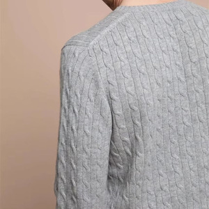 Pull en cachemire 100% anti-rétrécissement respirant sur mesure de haute qualité couleur légère pour homme - Product Image 4