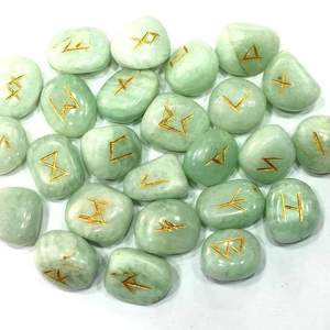 ชุดอักษรรูนคริสตัลแกะสลักตามธรรมชาติชุดอักษรรูนแบบนูนตามหลักฮวงจุ้ยสำหรับตกแต่งบ้าน - Product Image 2