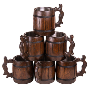 High Quality Natural Wooden <b>Travel</b> <b>Mug</b> Classic Style Dishwasher Safe for Camping by Saniya Handicraft - Product Image 1