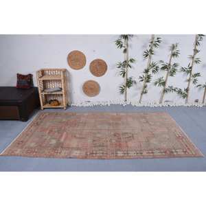 Tapis en Laine Géométrique Écologique-Traditionnel Rouge Beige 4.4X8.4 pi Motif Abstrait Salle à Manger 9x12 Rectangle Patchwork Medium - Product Image 1