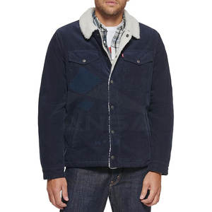 Veste de camionneur en velours côtelé doublée de sherpa pour homme, vêtement d'extérieur décontracté chaud pour l'hiver, coupe classique, grande taille, boutonnière classique, vêtement de travail - Product Image 6