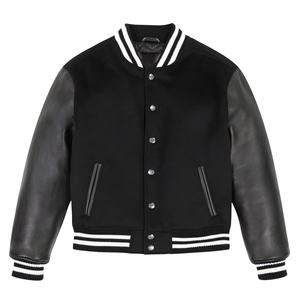 Chaqueta de invierno con grafiti de tela pesada personalizada para hombre chaqueta de béisbol de calidad superior con parches bordados y logotipo personalizado para hombre - Product Image 1