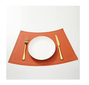 Ensemble de tapis de table de forme ovale personnalisés en cuir pur nouveau look de la plus haute qualité pour restaurant, hôtel, salle à manger, meilleure vente - Product Image 5