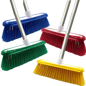 Home Use Eucalyptus Wood <b>Mop</b> Stick with Bristle Broom Head Soft Indoor Cleaning Dustpan - Product Image 1