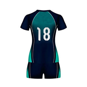 Ensembles de maillots de volley-ball personnalisés OEM les plus vendus, en polyester respirant et léger, avec impression par transfert thermique - Product Image 6