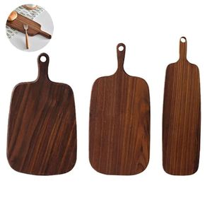 Tabla de cortar de madera hecha a medida con mango, bloque de cortar de madera, servicio de pizza, accesorio de cocina que ahorra espacio, precio al por mayor - Product Image 3