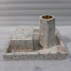 Artisanat traditionnel de haute qualité, plateau en nacre incrusté, boîte à encens, ensemble de bakhoor pour le Ramadan par Decor World Expo - Product Image 6