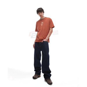 Camiseta de Manga Corta para Hombre, Secado Rápido, Transpirable, 230 g/m², Bordado Vintage, 100% Algodón, Lona Sólida de Alta Calidad - Product Image 1