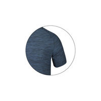 Vêtements de sport athlétiques respirants et à séchage rapide personnalisés pour hommes, col rond, manches courtes, devant uni, grande taille
