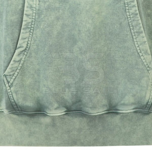 Sudadera con capucha lavado ácido para hombre con capucha con cordón y ajuste relajado para el uso diario Sudadera con capucha mezclada de algodón lavado ácido - Product Image 6