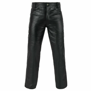 <b>Mens</b> Real Black 100% Genuine Leather Motorbike Rider Trouser <b>Biker</b> <b>Jeans</b> SPORTSWORLD - Product Image 5