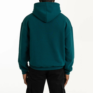 Sweat-shirts à capuche pour hommes en coton 100% de haute qualité, poids lourd 350 g/m², respirants, avec logo personnalisé, design noir pour l'hiver - Product Image 5