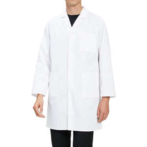 Batas de Laboratorio Unisex, Ropa de Trabajo Profesional, Tejido de Punto Resistente, Diseño de Manga Larga, Uso Hospitalario, Alta Calidad - Product Image 1