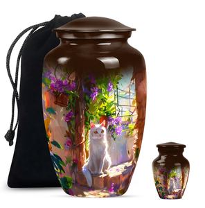 Urna de cremación de gato caprichosa, urna conmemorativa personalizada para cenizas, urna de recuerdo personalizable de 200 pulgadas cúbicas para Cat Love - Product Image 4