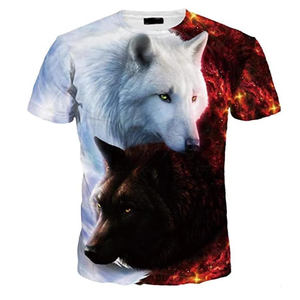 OEM/ODM personalizado 100% poliéster Casual cuello en V manga corta transpirable 3D sublimación camisetas 180 gramos peso verano desgaste camisetas hombres - Product Image 2