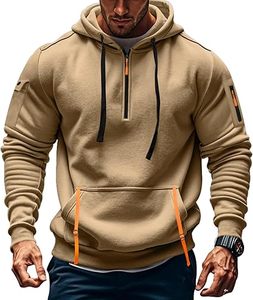 Sudaderas Casuales de Invierno para Hombre, Color Sólido, 100% Algodón, Felpa, Corte Regular, Secado Rápido y Transpirable, Ecológicas, con Bolsillo, Alta Calidad - Product Image 4