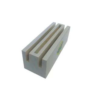 3 स्लॉट लकड़ी के मेनू धारक बेस ब्लॉक एक्रिलिक साइन बोर्ड के साथ डेस्क कैलेंडर तालिका संख्या के लिए कार्ड धारक लकड़ी का स्टैंड