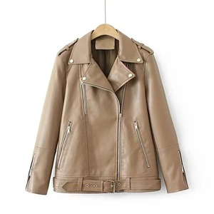 Veste en cuir pour femmes et nouvelle veste en cuir pour femmes printemps et automne, veste courte pour femmes, coupe ajustée - Product Image 6