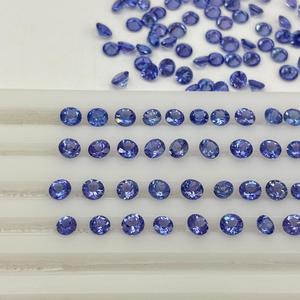 Premium 4mm - 4.5mm coupe ronde tanzanite naturelle pierre précieuse en vrac à facettes pour la fabrication de boucles d'oreilles bague bijoux semi-pierre grossiste - Product Image 5
