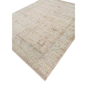 Tapis en laine noué à la main Viscaya beige marron, motif médaillon rectangulaire, pour la maison, la voiture, le salon, le couloir, l'entrée - AKWL-1748 - Product Image 2