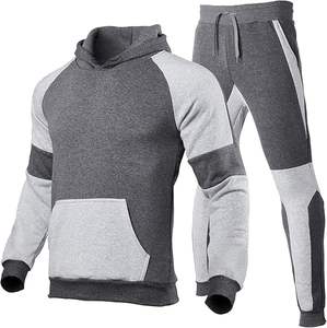 Conjunto Deportivo de Invierno Grueso y Resistente de 300-600 Gsm, Pantalones Deportivos y Sudadera con Capucha, Corte Ajustado, 100% Algodón para Hombre - Product Image 1