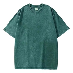 เสื้อยืดผู้ชายคอตตอน 100% ขายส่ง น้ำหนัก 230GSM ซักย้อมสีแบบ Acid Stone Wash คอกลม แขนสั้น พิมพ์ลายดิจิตอล - Product Image 1